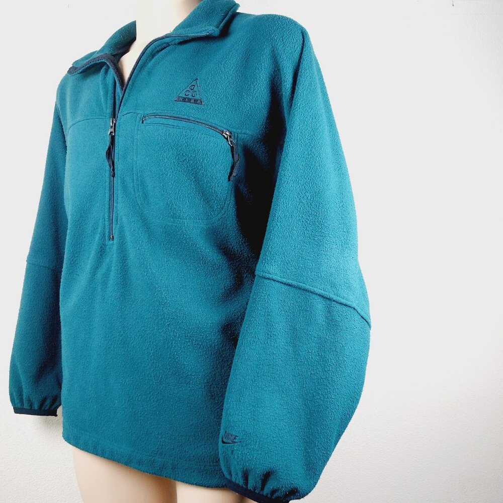 Nike ACG Men's Teal 90s Classic Half Zip Outdoor Fleece Pullover Jacket Size L - Picture 5 of 10